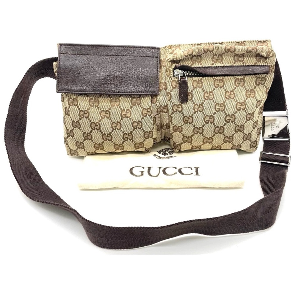#45. Gucci Beige and Brown GG Belt Bag